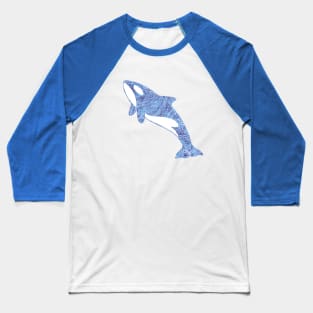 Zen Mandala Orca Whale Baseball T-Shirt